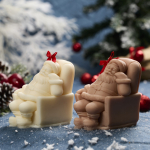 Sleepy Santa candle